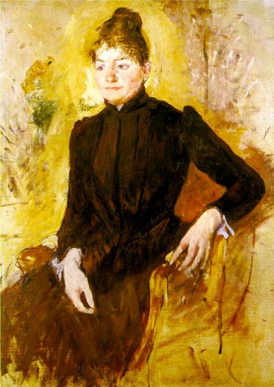 Junge Frau in Schwarz von Mary Cassatt